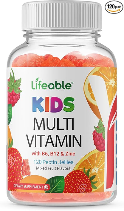 Doctors Finest Multivitamin Gummies for Kids - Vegetarian, GMO-Free & Gluten Free - Great Tasting Fruit Flavors Pectin Chews - 120 Jellies