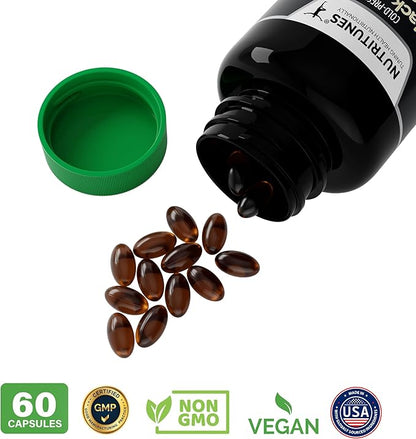 Black Cumin Seed Oil 1000mg – Cold-Pressed High Potency Vegan Supplement – Immune & Digestive Health Support – Non-GMO, Free of Gluten, Soy, Lactose & BSE – 120 Softgels