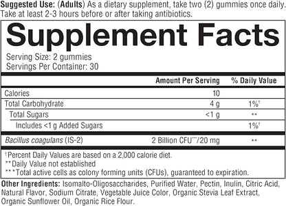 Youtheory Spore Probiotic - Vegan Gut & Digestive Support* - Contains Bacillus Coagulans - Dairy, Soy, & Gluten Free - 60 Gummies