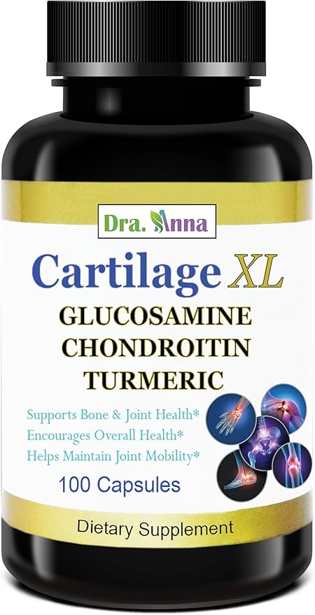 Cartilage XL Plus Glucosamine, Chondroitin & Turmeric. Joint Support Supplement. Antioxidant Properties. 100 Capsules