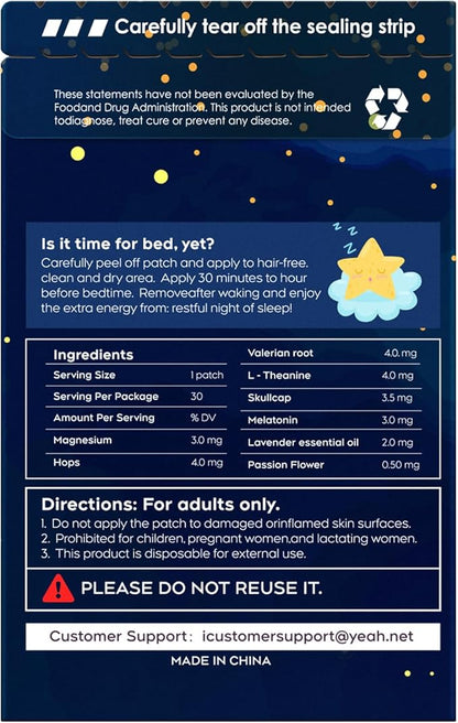 Sleep Patches for Adults Extra Strength, Sleep Patches, Upgraded Deep 42 Pack, Easy-to-Apply Sleep Patch with Valerian & Melatonin, Quick Acting Ingredients, for Men and Women, That Last All Night