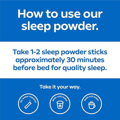Dream Water Sleep Aid Powder; Melatonin 5mg, GABA, 5-HTP; Natural Flavors; Helps You to Fall Asleep, Fast, and Wake Refreshed; Snoozeberry, 10-Count