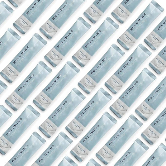Relumins Marine Collagen Powder Drink Mix - Collagen Peptide with Glutathione, Green Tea, CoQ10, & Hyaluronic Acid Promotes Glowing Skin - 100 Powder Sachets x Blueberry Flavored + 10 Free Sachets