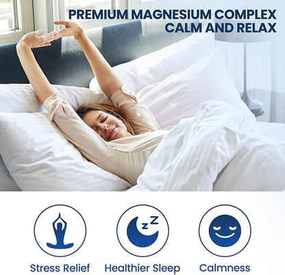 (2 Pack) Magnesium Glycinate, Citrate, Malate Liquid Drops-Triple Magnesium Complex Supplement 500mg with Ashwagandha, L-Theanine, Vitamin B6-Support Calm, Stress Relief, Sleep, Muscle-Lemon Flavor