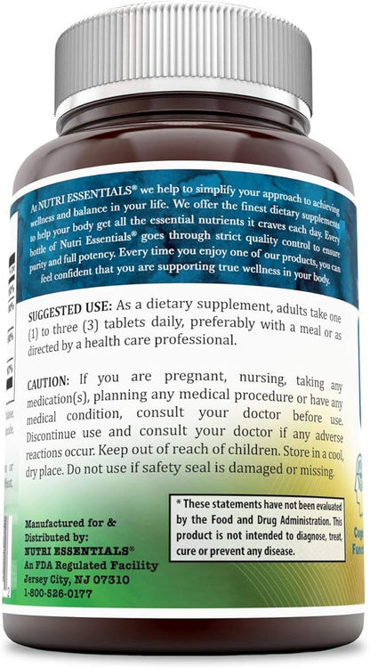 Calcium Magnesium Zinc + Vitamin D3 Tablets- Promotes Strong Bones & Teeth, Support Nerve & Muscle Function* (300 Count)