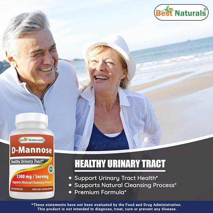 Best Naturals D-Mannose 1500 mg & Magnesium Glycinate 425 mg