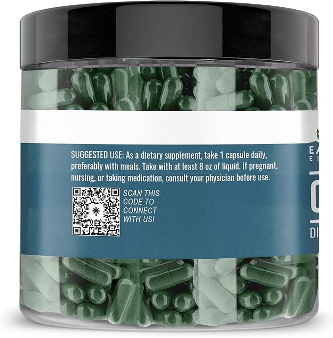 Earthborn Elements Chlorella 200 Capsules, Pure & Undiluted, No Additives