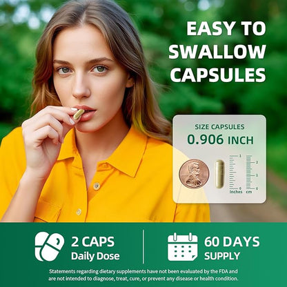 Liver Cleanse Detox & Repair Capsules - Milk Thistle Liver Detox with Dandelion & Artichoke Extract/Dihydromyricetin DHM/Turmeric/Vitamin B12 - Liver Supptment 120pcs 2packs