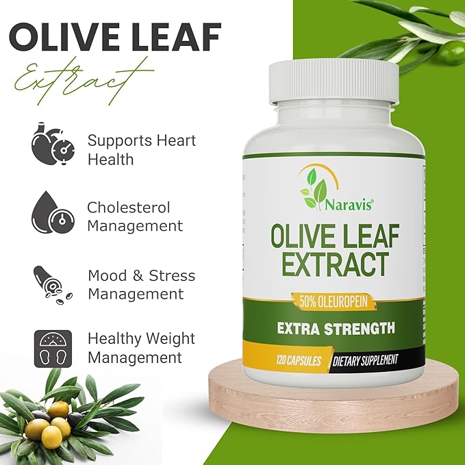 Olive Leaf Extract - 4-Month Supply - 50% Oleuropein Highest Concentration