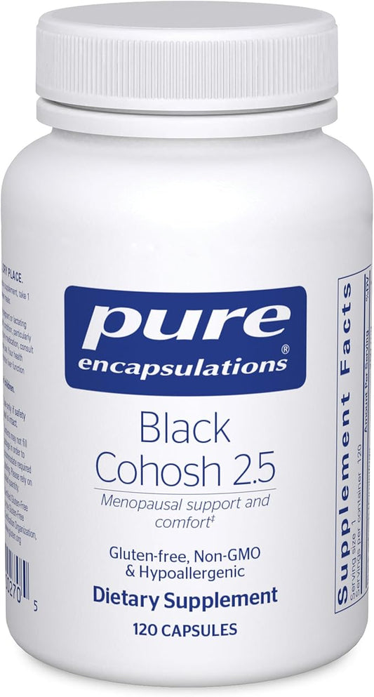 Pure Encapsulations Black Cohosh 2.5 | Hypoallergenic Supplement to Offer Support During Menopause* | 120 Capsules