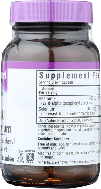 BlueBonnet Dry E-400 IU Plus Selenium Vegetarian Capsules, 60 Count