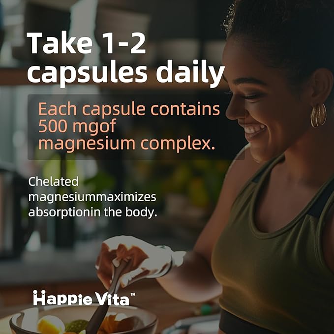 MagMax10 Magnesium Complex Supplement 500mg, 10 Forms of Magnesium: Glycinate, Malate, Citrate and More - Maximized Absorption for Sleep, Muscle, Heart and Brain Health - 90 Capsules