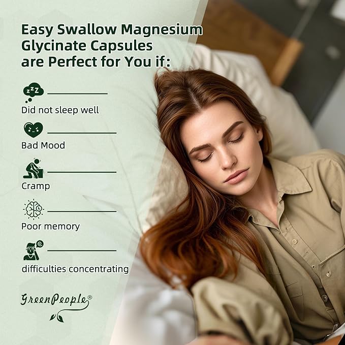 Magnesium Glycinate 800mg Chelated Supplement,160mg Magnesium Per Serving - 99% High Absorption - Supports for Muscle, Joint Health, Heart & Sleep - 180 Veggie Capsules