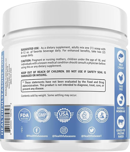Multi Collagen Belly Burn: Hydrolyzed Peptides Powder with Hyaluronic Acid and Vitamin C + L-Carnitine and Glucomannan - Unflavored