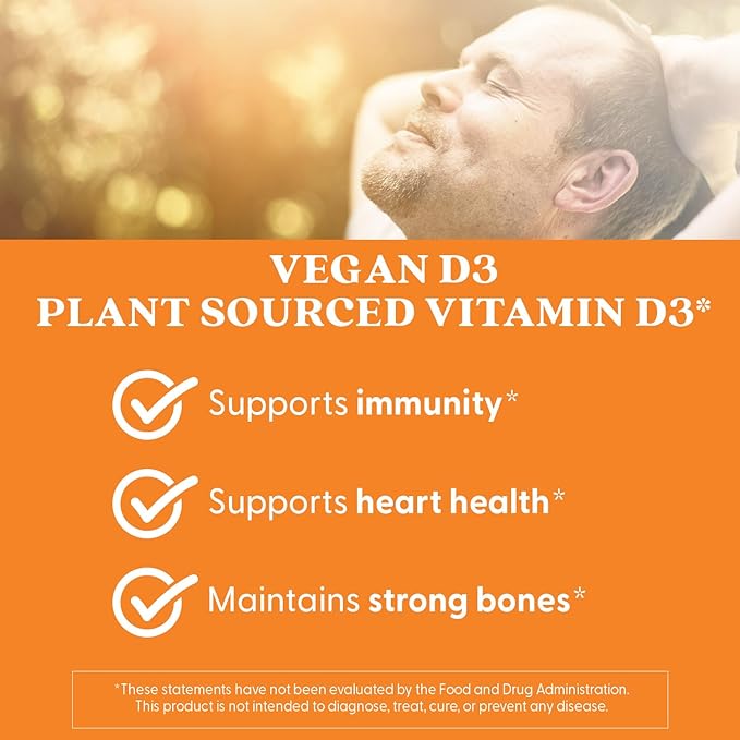 Doctors Best Vegan D3 2500 IU (Vitashine), Plant Sourced Vitamin D3, Non-GMO, Gluten Free, Soy Free, Vegan 60 Veggie Caps