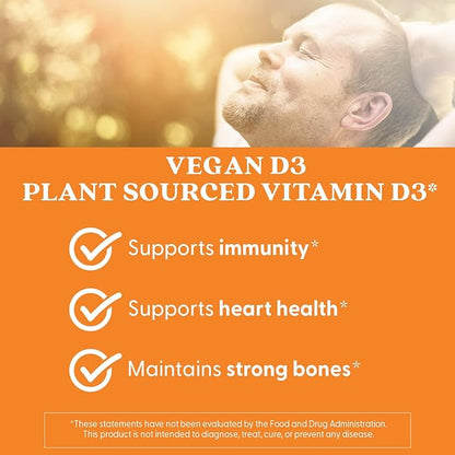 Doctors Best Vegan D3 2500 IU (Vitashine), Plant Sourced Vitamin D3, Non-GMO, Gluten Free, Soy Free, Vegan 60 Veggie Caps