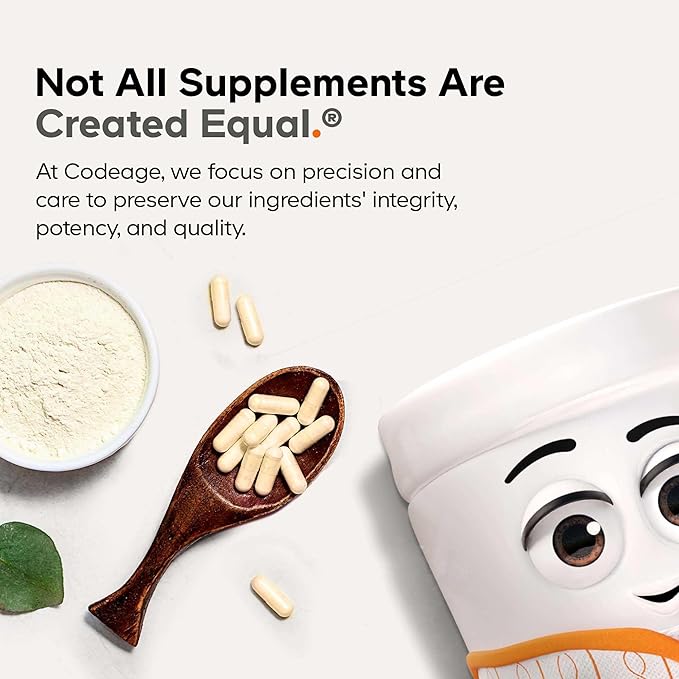 Codeage Clearface Pantothenic Acid, Niacin Supplement, Vitamins A, C, D3, E, Probiotics, Zinc, Riboflavin, Thiamin, L-Lysine HCL & Omega-3, Niacinamide, Skin Botanical Blend - Non-GMO - 90 Capsules