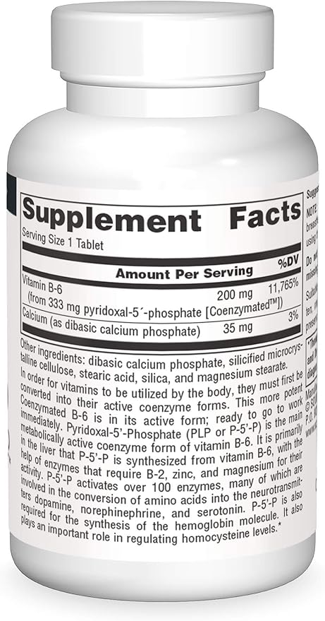 Source Naturals Coenzymated B-6, Promotes a Healthy Nervous System*, 333mg - 30 Tablets