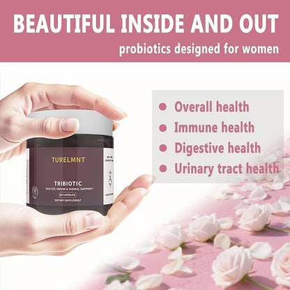 Vaginal Probiotics for Women pH Balance with Prebiotics and Lactobacillus Probiotic Blend - Vaginal Health Supplement - Promote Healthy Vaginal Odor & Vaginal Flora,60 Count