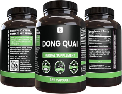 PURE ORIGINAL INGREDIENTS Dong Quai, (365 Capsules), No Magnesium Or Rice Fillers, Always Pure, Lab Verified