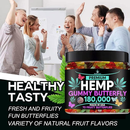 Hemp Gummies High Potency Natural Omega 3 6 9-Pure Calm and Serene-70 Count-Made in US