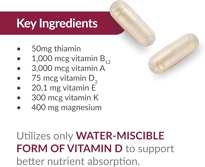 Bariatric Advantage Ultra Multi Without Iron, High Potency Daily Multivitamin for Bariatric Surgery Patients with 22 Essential Vitamins and Nutrients - 90 Capsules, 30 Servings