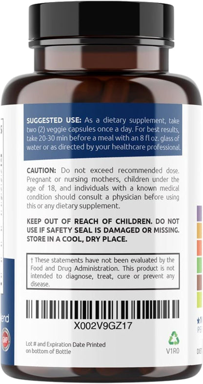 10 in 1 Immune Support Supplement Booster with Elderberry, Zinc, Echinacea, Turmeric, Lactobacillus Acidophilus, for Adults [120 Capsules]