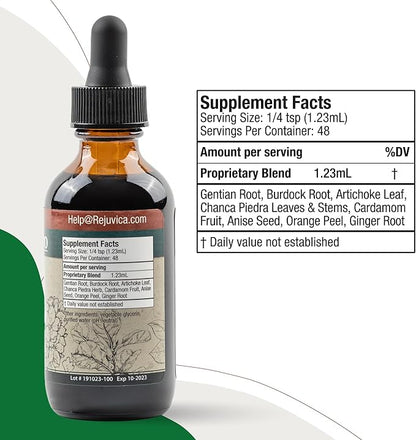 Rejuvica Health DigestaPro - Advanced Digestive Bitters Supplement - Liquid Delivery for Better Absorption - Gentian, Artichoke, Burdock, Chanca Piedra, Ginger & More!