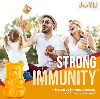Joyli Superfruit Gummies - Sugar-Free Fruit Multivitamin Gummies for Adults - Natural Gummy Vitamins for Women & Men with Goji, Elderberry, Vitamins A, C, D & E - Supports Immunity, Digestion & Energy