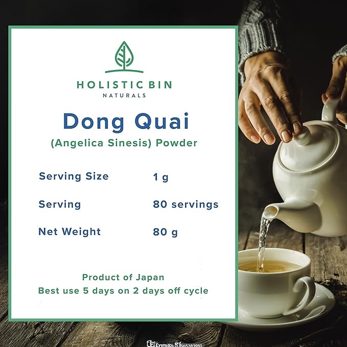 Holistic Bin Dong Quai Root Powder Extract – Wild Harvested Angelica Sinensis – Female Ginseng Herb for Women’s Health & Tea – Extracted for Enhanced Absorption – Grown in Japan – 80 Grams