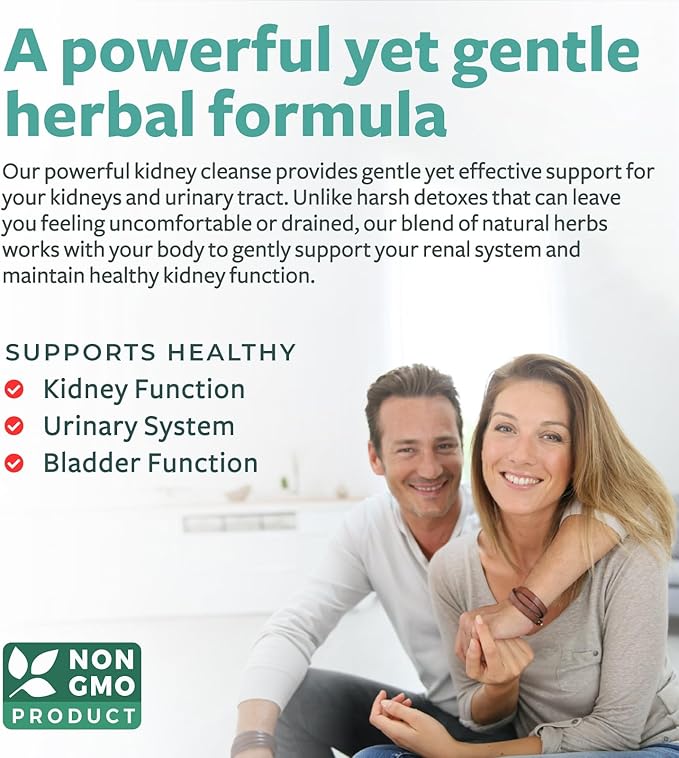 Chanca Piedra Kidney Cleanse Detox & Repair - Herbal Liver & Kidney Support Supplement with Cranberry Astragalus & More for Cleansing Protective Support - Vegan Non-GMO & Lab Verified (4 Month Supply)