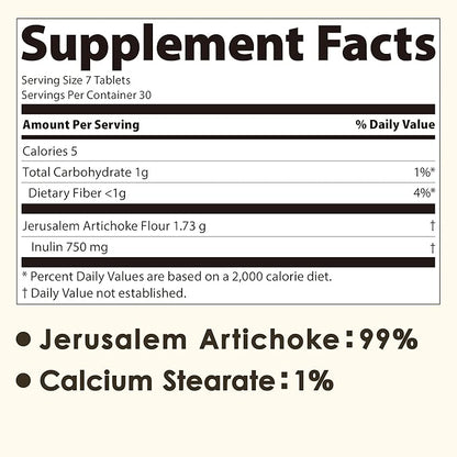 NAFFY KIKUIMO Jerusalem Artichoke Supplement -Inulin, Dietary Fiber, Organic, Made in Japan, 210 Tablets