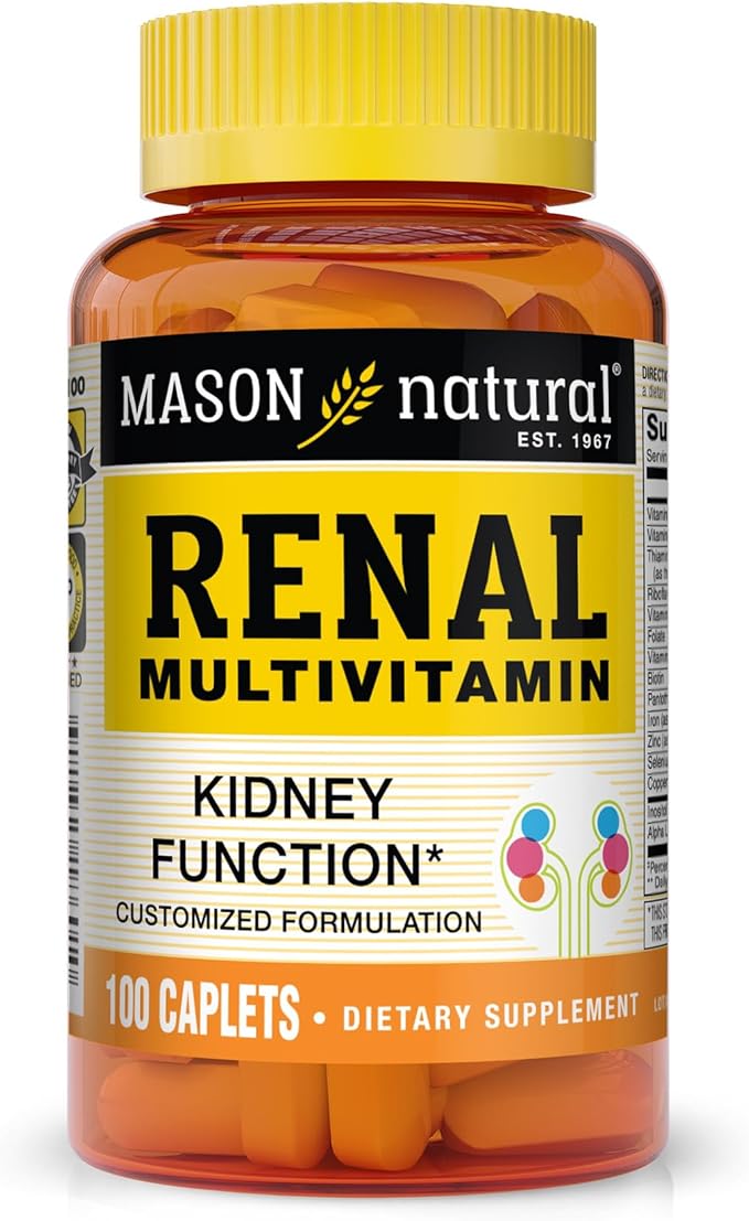 MASON NATURAL Renal MultiVitamin - Suitable for Vegetarians, 100 Caplets