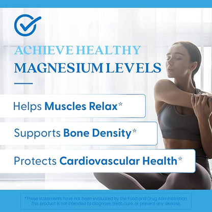 Doctor's Best High Absorption Magnesium Lysinate Glycinate Capsule, Easy to Swallow, 120 Ct