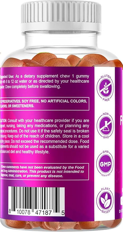 Vitamatic Folic Acid Gummies 1000 mcg (1 mg) - an Essential Prenatal Vitamins for Mom & Baby - Vitamin B9-120 Vegan Gummies (3)