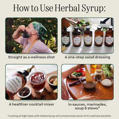 Hany's Harvest Elderberry Herbal Syrup – 16 fl oz | All-Natural Wellness Tonic, Apple Cider Vinegar, Raw Honey & Elderberry | Non-GMO, Gluten-Free, Handcrafted