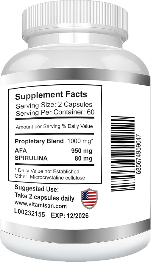 4 Celulas Madres Stemcells AFA Blue Green Algae Anti-Aging 240 Capsules