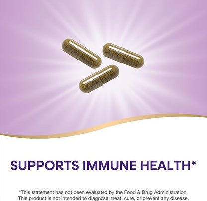 Nature's Way Echinacea Purpurea Herb, Immune Support*, 1,200 mg per 3- Capsule Serving, Non-GMO Project Verified, Vegan, 180 Capsules
