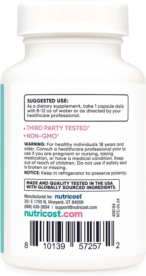 Nutricost Probiotic for Women 30 Billion CFU, 60 Capsules - Complex with Acacia Fiber, Uva Ursi & Cranberry Extract, Non-GMO & Gluten Free