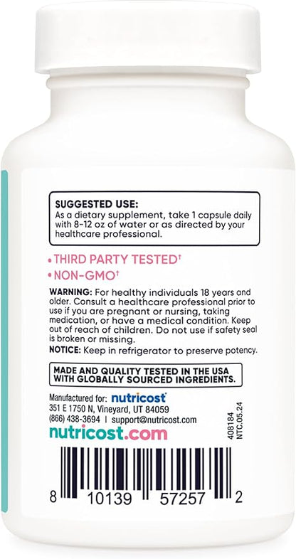 Nutricost Probiotic for Women 30 Billion CFU, 60 Capsules - Complex with Acacia Fiber, Uva Ursi & Cranberry Extract, Non-GMO & Gluten Free