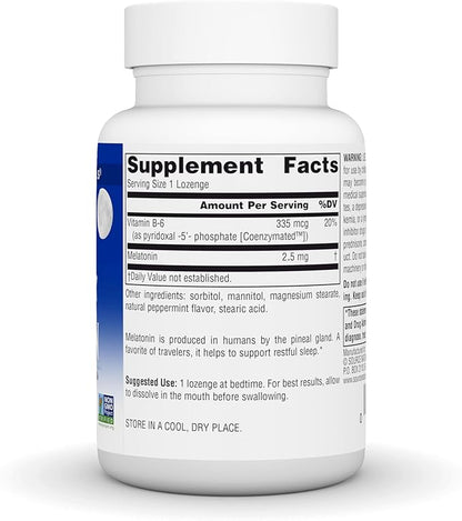 Source Naturals Melatonin, Sleep Supplement, 2.5 mg - 240 Peppermint Flavored Lozenges