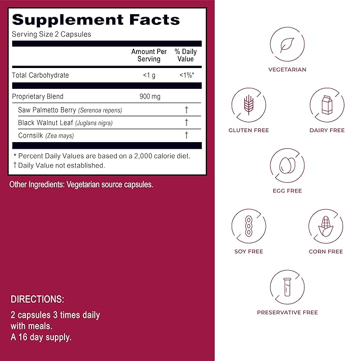 Kroeger Herb Products, Men’s Special, Saw Palmetto for Men Prostate Supplement, Prostate Support Supplement for Men, Urinary and Prostate Health, Non-GMO, Gluten Free, No Preservatives, Made in USA