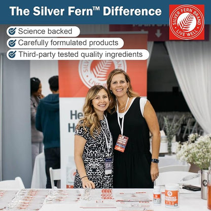 Silver Fern Stress Complex Supplement - with Caffeine - Sleep, Worry, Mood & More - with Saffron Supplements, L-Theanine Supplement, and Myo-inositol - Natural Stress Relief Supplement - 30 Servings