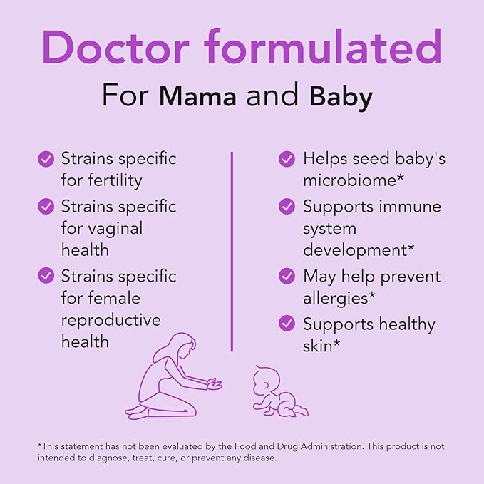Premom Prenatal Pre & Probiotics for Women: Organic Prebiotics, 30 Billion CFU, 18 Diverse Strains - Supports Digestive, Gut & Immune Health for Mom and Baby - Daily Capsules