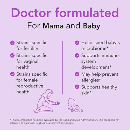 Premom Prenatal Pre & Probiotics for Women: Organic Prebiotics, 30 Billion CFU, 18 Diverse Strains - Supports Digestive, Gut & Immune Health for Mom and Baby - Daily Capsules