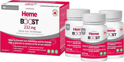 Hemeboost 11.6mg (232mg Heme Iron) I 180 Tablets | High Potency Natural Iron Supplement I High Absorption & Gentle on Stomach I Iron Pills for Adults & Safe for Use in Pregnancy (3)