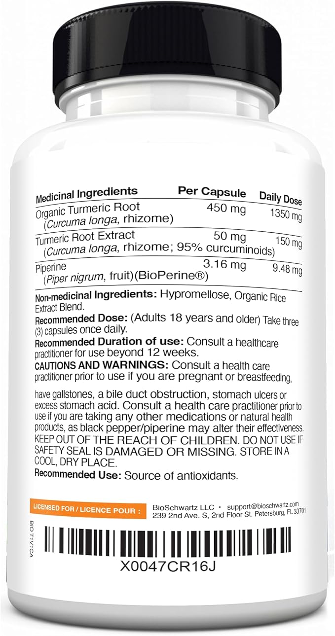 Turmeric Curcumin with Black Pepper Extract 1500mg - High Absorption Ultra Potent Turmeric Supplement with 95% Curcuminoids and BioPerine - Non GMO Tumeric Capsules for Joint Support - 180 Capsules