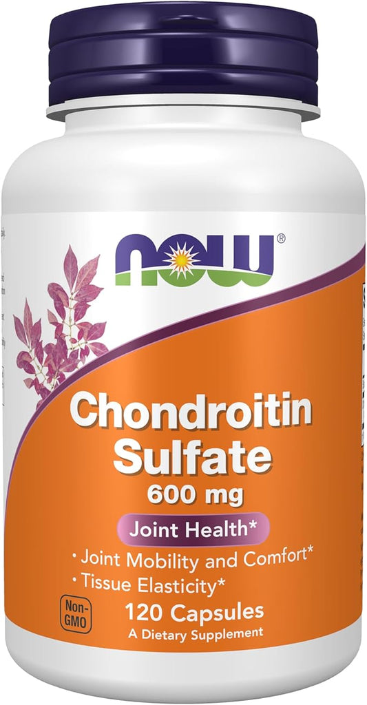 NOW Foods Supplements, Chondroitin Sulfate 600 mg (a Glycosaminoglycan), Joint Health*, 120 Capsules