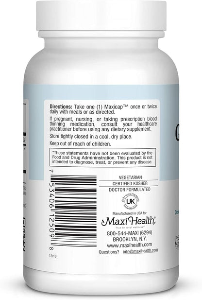 Maxi Health Ginkgo Biloba - Brain and Circulation Formula - 90 Capsules - Kosher (QGB)