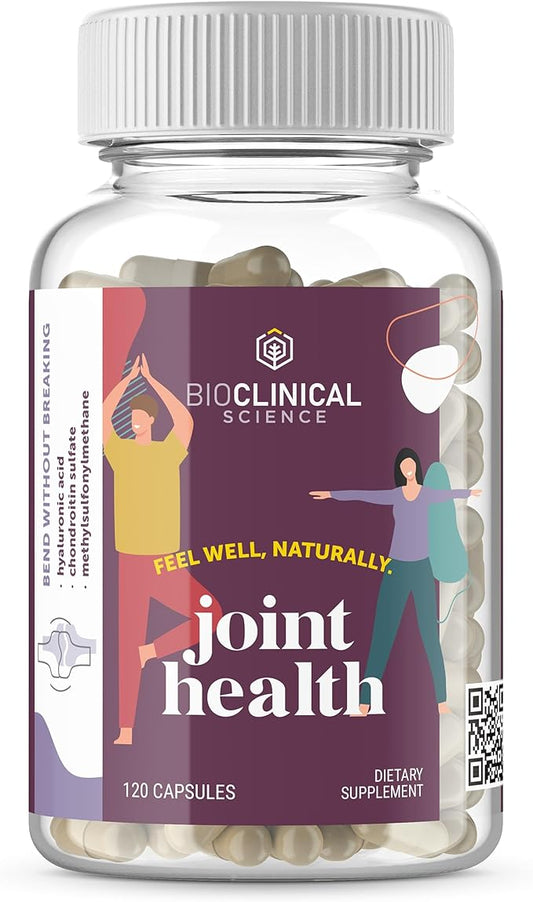 Joint Health - Scientifically formulated with Chondroitin Sulfate, Hyaluronic Acid, and Methylsulfonylmethane - 120 Capsules - 60 Day Supply